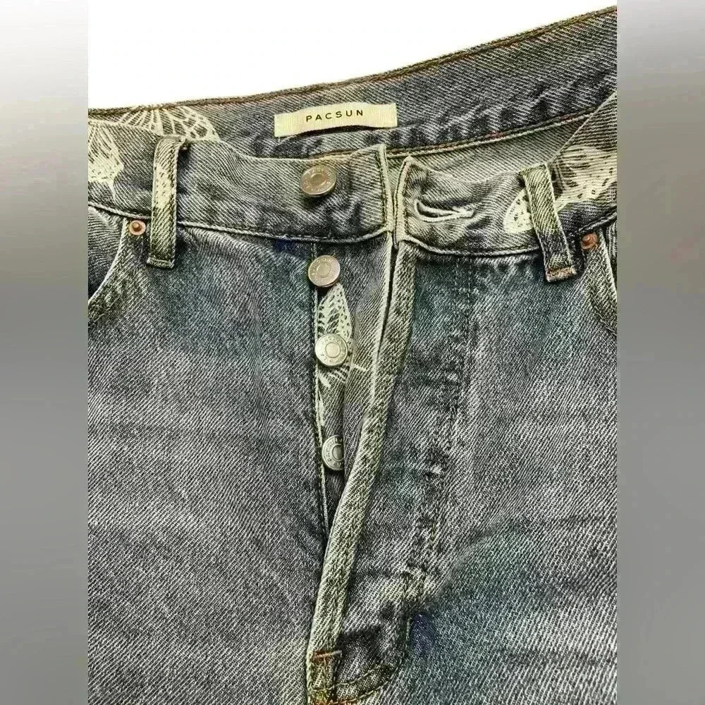 PacSun Eco Butterfly Ultra High Rise Slim Fit Jeans Size 28 - Picture 3 of 6